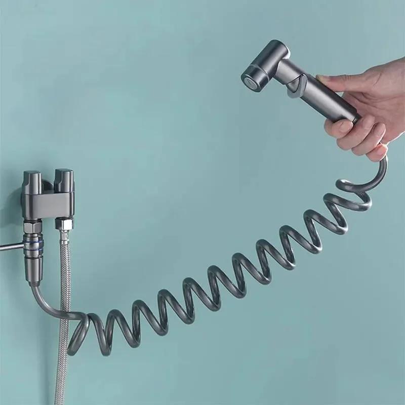 1,5 m/2 m/3 m Duschschlauch Meter Wasser Sanitärschlauch Kunststoff Badezimmer Toilette Sprüher Sanitärschlauch Weiche Schläuche für Badezimmerreinigung