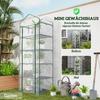 193cm Five Shelf Mini Greenhouse - White