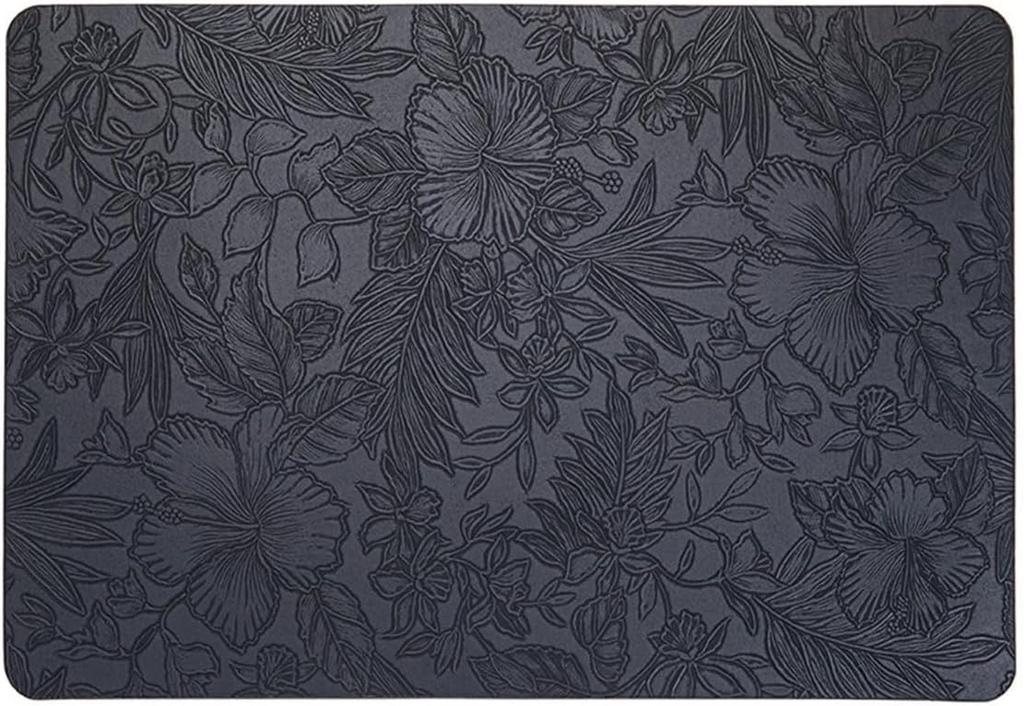 Placemats ,Floral Non-Slip Dining Table Place Mat Sets, Faux Leather Waterproof Oil-Proof Wipeable PU Place Mats,Table Mats