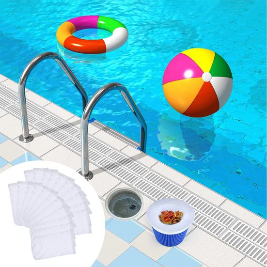 Svømmebasseng Skimmersokker Strekkbare Universale Oppsamler Enkel Installasjon Rusk Stoff Basseng Filterkurv