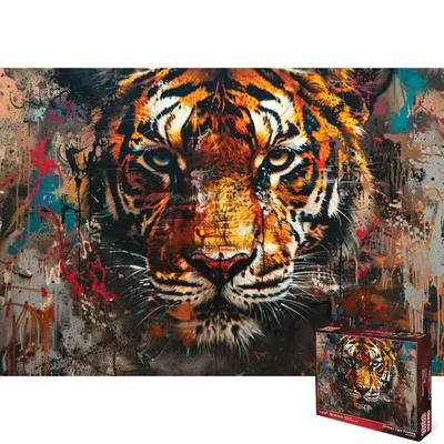 [Puzzle People] 1000 Piece Majestic Tiger Jigsaw Puzzle - Puzzle People