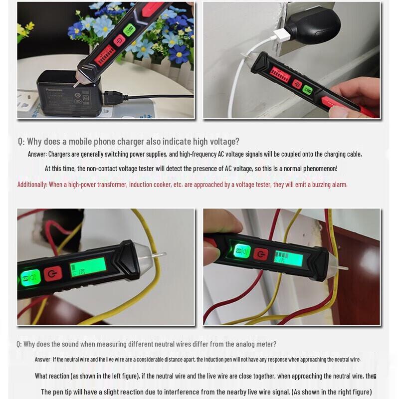 Deli DL8013 Non-Contact Voltage Tester Pen with Flashlight