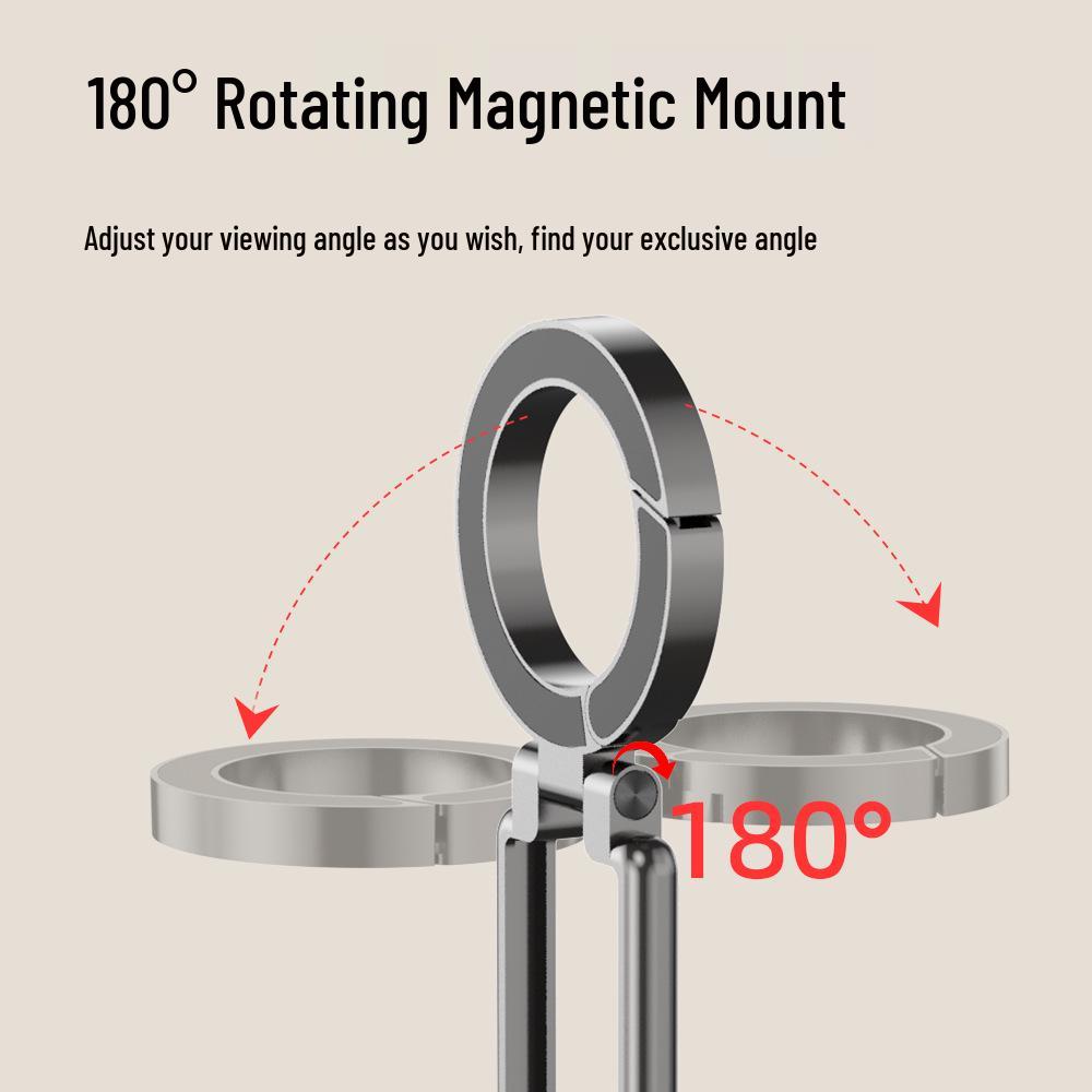 Compact Foldable Magnetic Phone Holder for Streaming and Stand Use