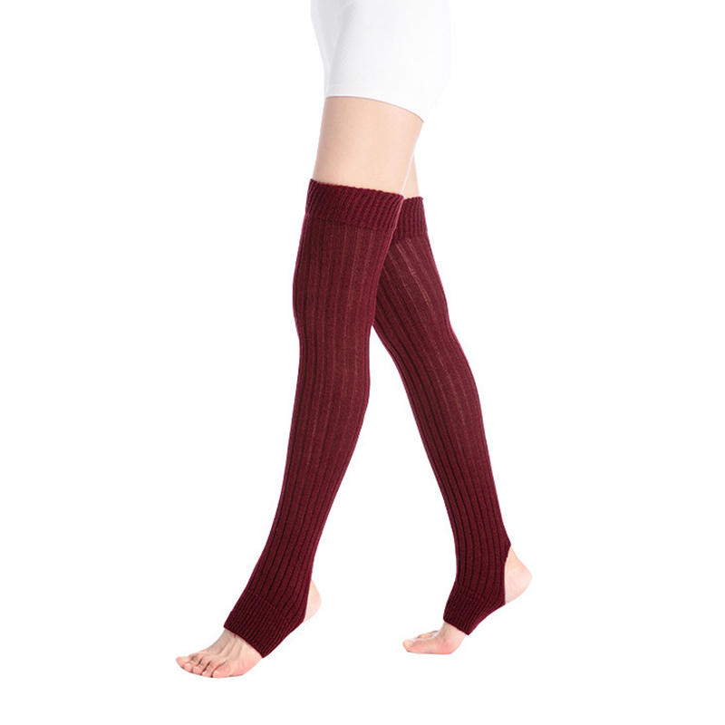 Womens Leg Warmers Winter Warm Ankle Stretch Knitted Thigh High Over Knee Long Socks Ladies Boot Sock Gaiter Female Stockings