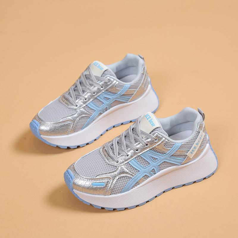 

ins tide Korean version of the new dad shoes girl 2025 summer student sports running casual shoes mesh breathable women s shoes 35 синий