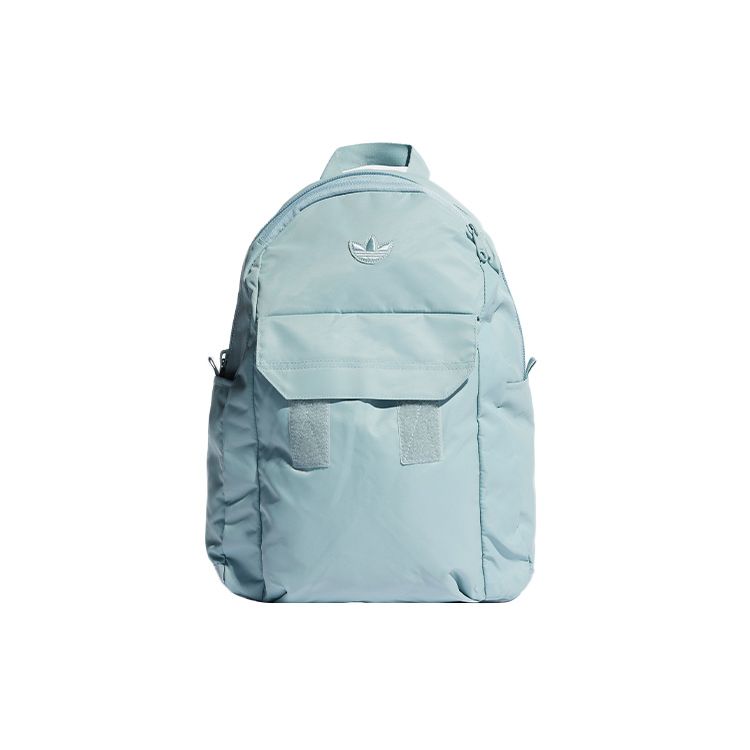 Adidas Originals Trefoil Backpack M Sports Casual Nylon Bag Unisex Backpacks Light-Gray-Green HD9641 Light Gray Green