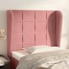 3118003 vidaXL Headboard with Ears Pink 103x23x118-128 Cm Velvet
