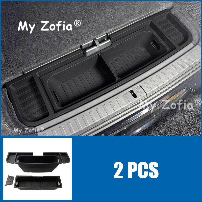 For Zeekr 7x 2025 2026 Car Rear Trunk Organizer Box Expand Storage Customized Large Capacity Spare Gap Filler Accessories