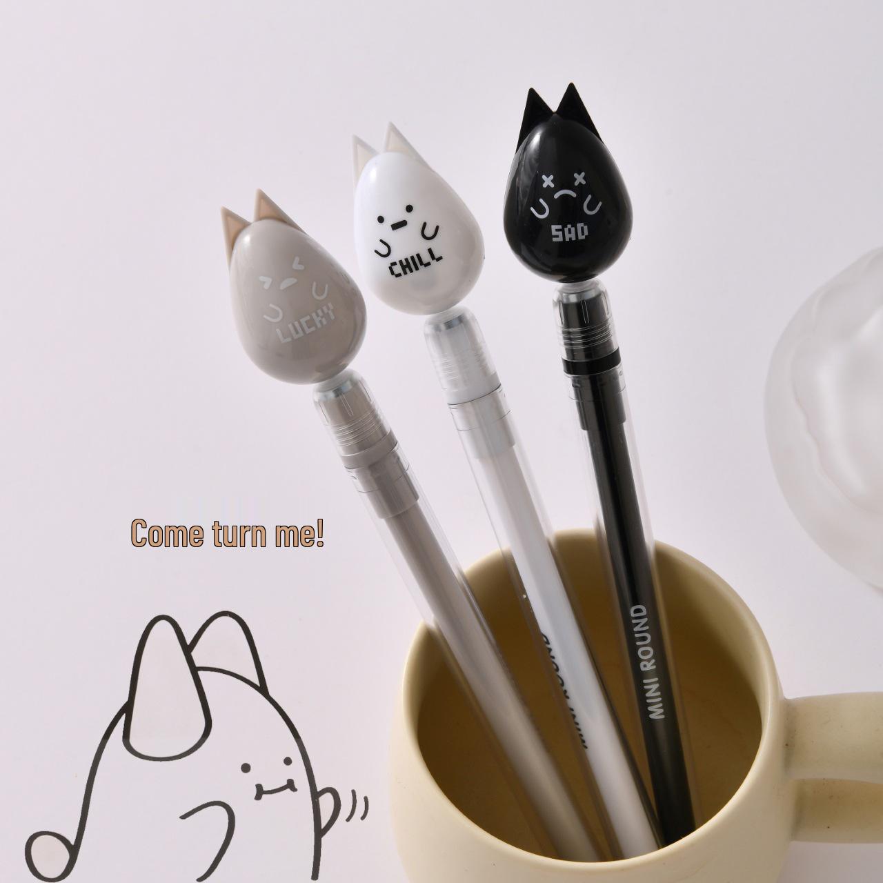 Chenxi Magnetic Levitation Pen: 0.5mm Water-Based, Smooth, Decompression Duo in Three Colors Gray Magnetic Levitation Pen