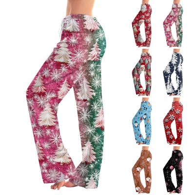 Dam Casual Mode Dam Sport Hem Jul Pyjamasbyxor Långa Byxor