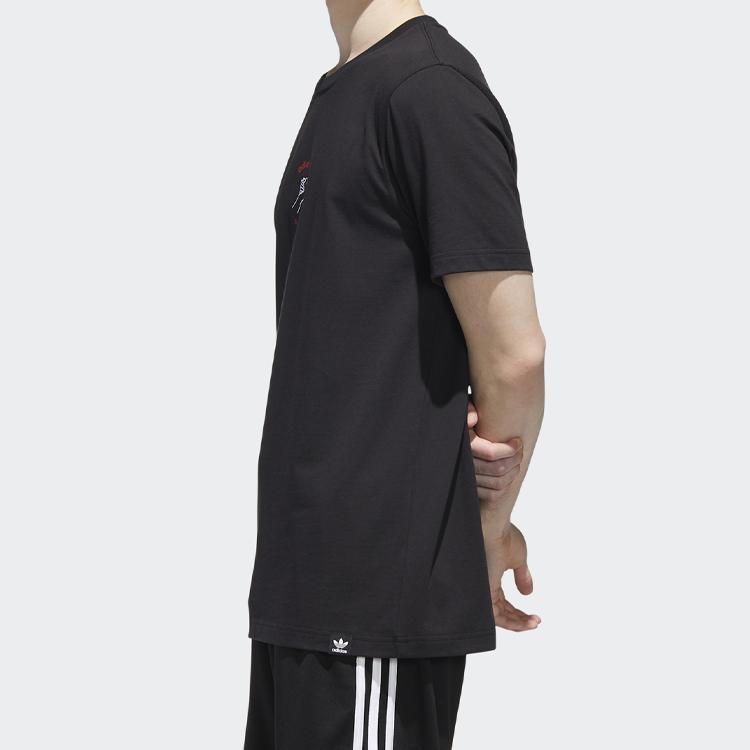 Adidas Originals Mic Graphic Sports Short Sleeve T-Shirt Men Tops Black GP3482