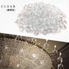 (S-Net) 300 Clear Octagonal Crystal Beads, 14mm, Two-Hole, for Accessories, Curtain Curtains, Crafts, Chandeliers, and Decorative Parts