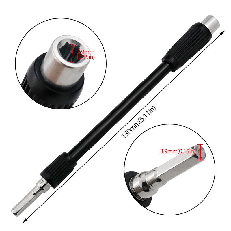 Electric Drill Flexible Shaft Extension Non-slip Handle Screwdriver Bit Holder for Home Renovation Narrow Gap Installation
