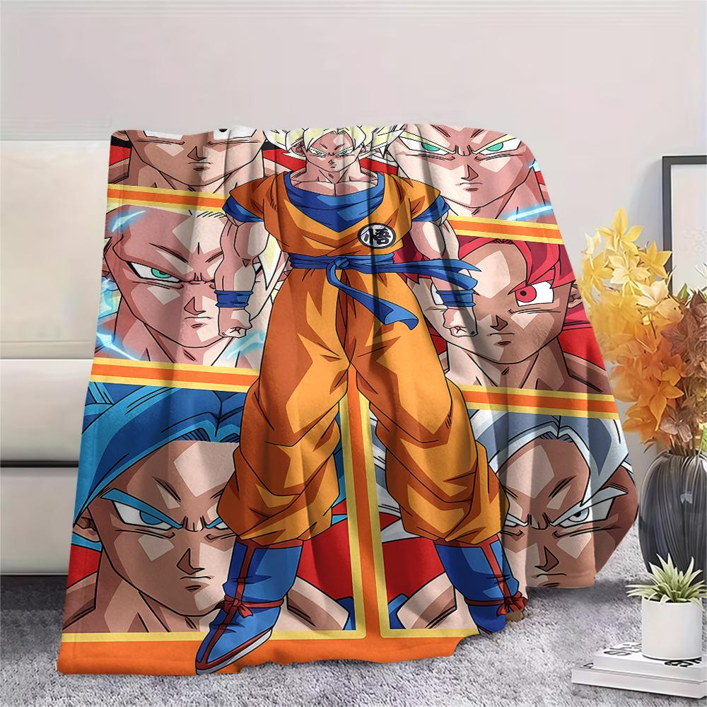 Dragon Ball characters Print Flannel Blanket,High quality Comfortable for All Seasons,Home Decor,Warmth and Comfort,Perfect for Christmas Gifts