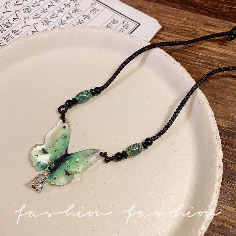 Colier Etnic Stil Ghioc de Stejar: Accesoriu de îmbrăcăminte unisex din bumbac și in țesut manual