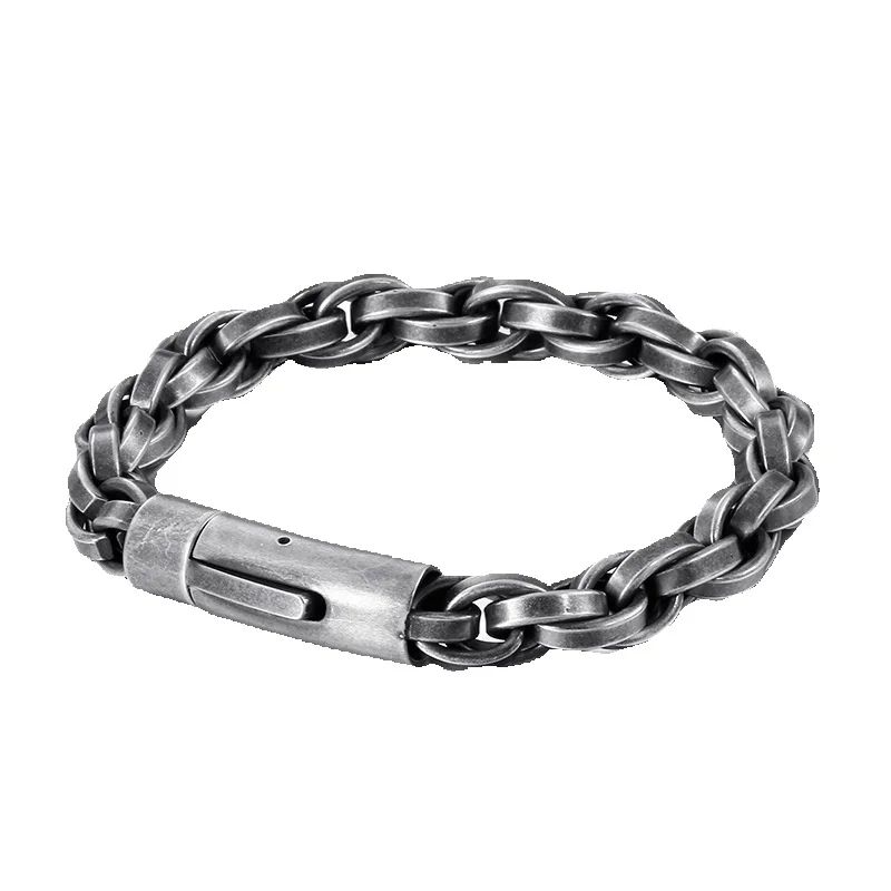 Vikings Mens Chunky Paperclip Chain Bracelets Waterproof Stainless Steel Link Wristband Birthday Gifts for Him