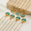 Ocean Series: 18K Gold-Plated Whale & Starfish Pendant Necklace.