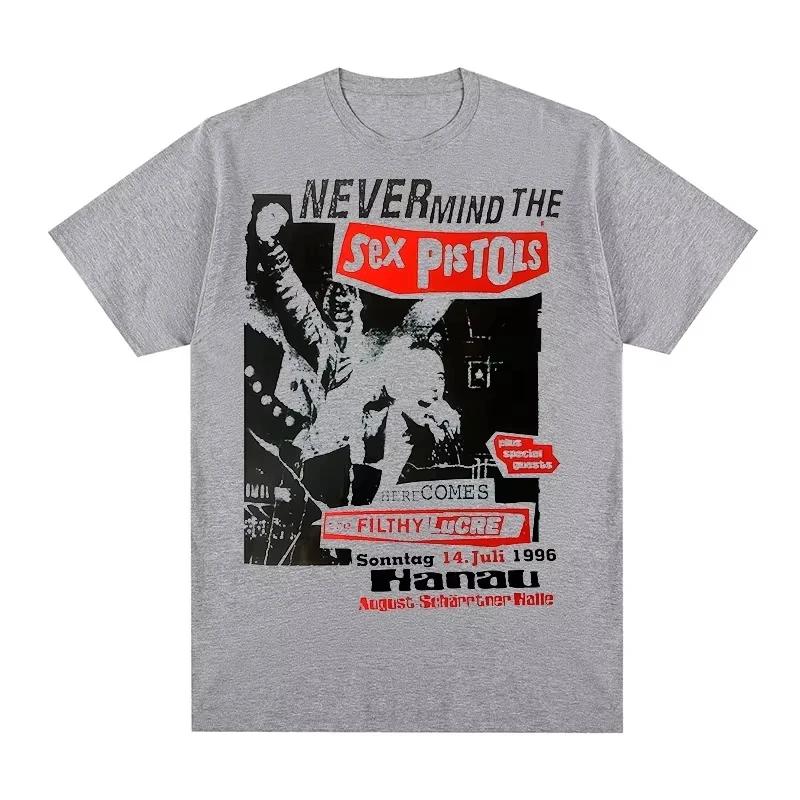 T-shirt Vintage Tematica Sex Pistols per Uomo e Donna Stile Classico Punk Rock con Elementi Sid Vicious Magliette Comode