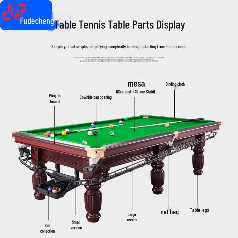 Fudecheng 9-Foot Standard 8-Ball Billiard Table