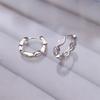 Minimalist Horse Eye Cubic Zirconia Geometric Ear Cuff with Rhinestone Inlay
