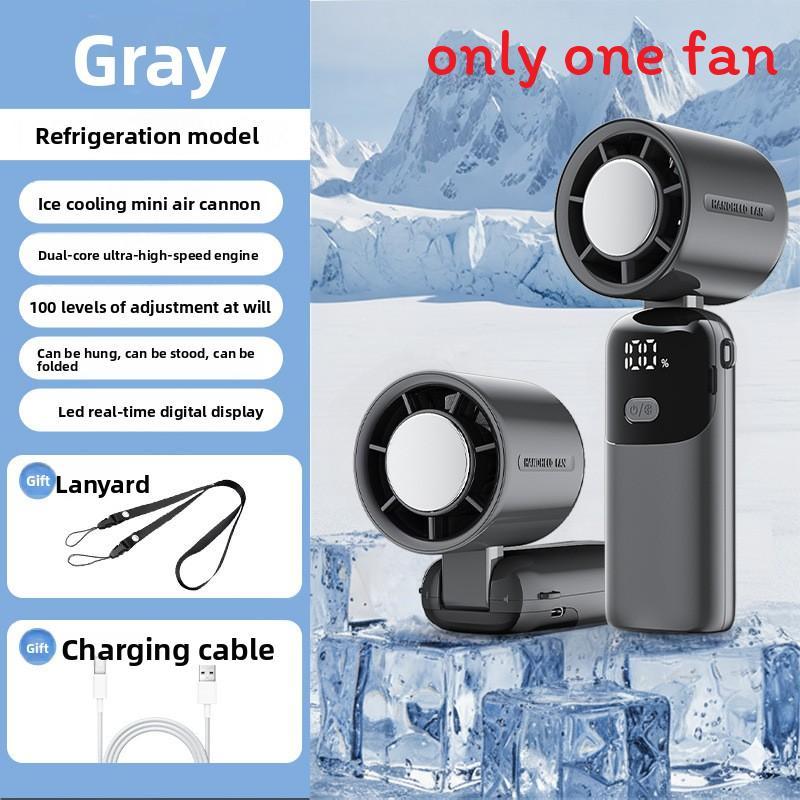 Mini Usb Rechargeable Fan With Ice Coolness Function For Travel And Office