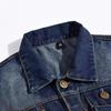 Gilet da moto in denim coreano slim fit taglie forti da uomo - Giacca senza maniche strappata alla moda