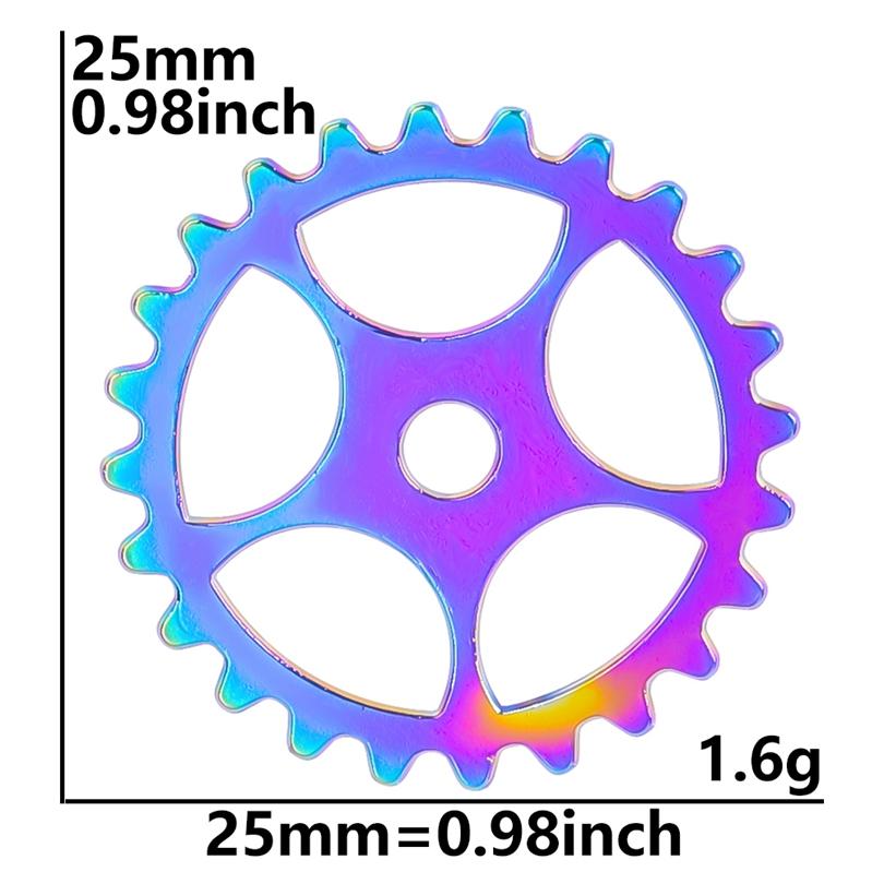 

Rainbow Gear Charms For Jewelry Making Supplies Wholesale Items Round Steampunk Accessories DIY Necklace Earrings Component Gift