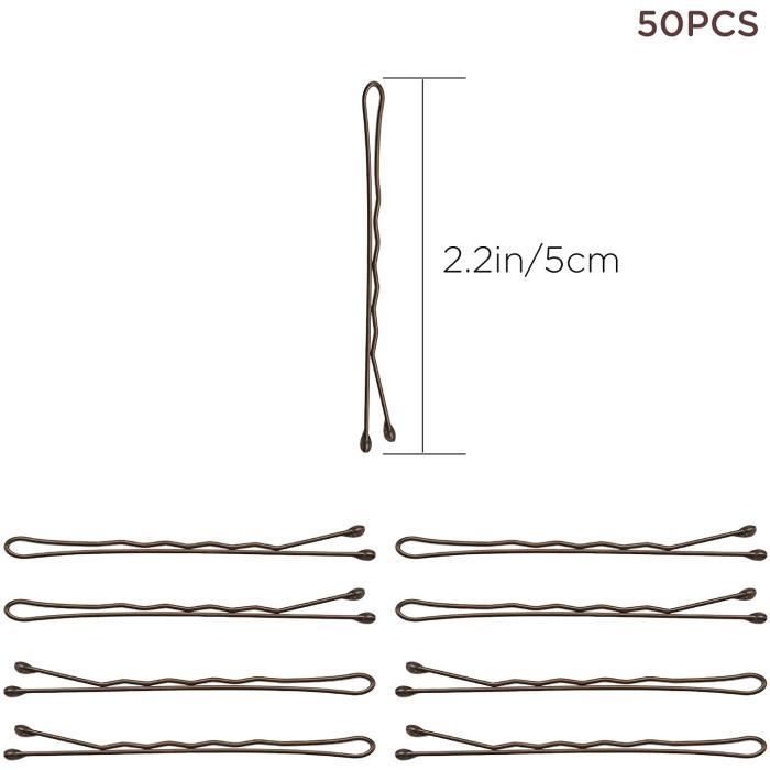 Kit d'Epingles à Cheveux - KINBOM - 50 pièces - Maintien Sécurisé - Mixte - Adulte