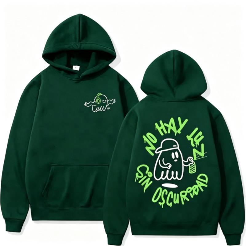 Sonbahar Erkek Kadın Kapüşonlular Anime Hayalet Baskılı Unisex Moda Pullover Uzun Kollu Bol Günlük Vintage Sweatshirtler