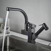 Black Bathroom Washbasin Faucet Pull Out Kitchen Sink Faucet With Spray Gun Hot Cold Wate Mixer Tap Deck Mounted Accessories
