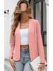 2026 Bestseller Slim Fit Long Sleeve Collarless Cardigan Blazer Jacket