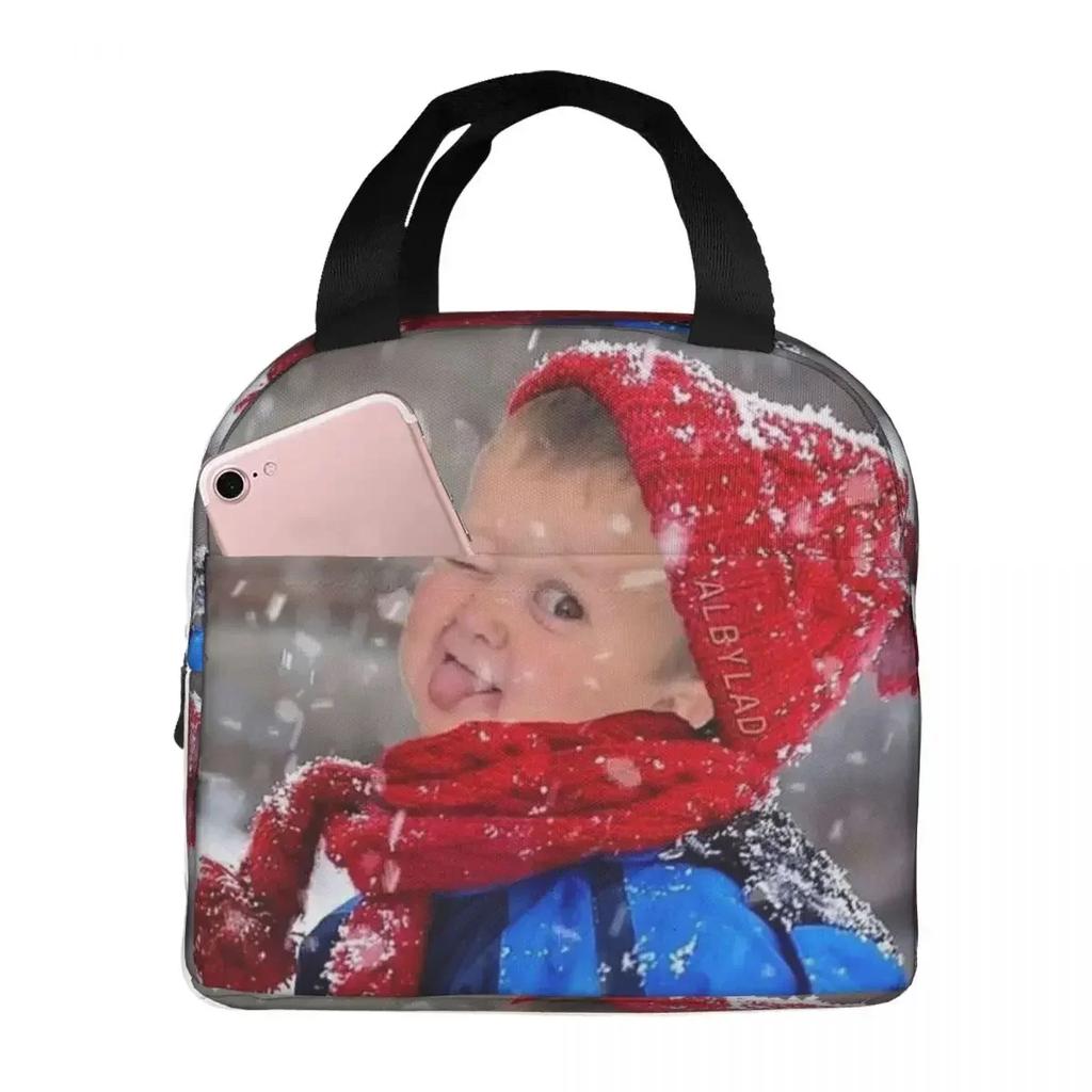 Funny Hasbulla Magomedov Hasbullah Smile Classic Insulated Lunch Bag for Women Kids Portable Food Boxes Thermal Lunch Box Tote