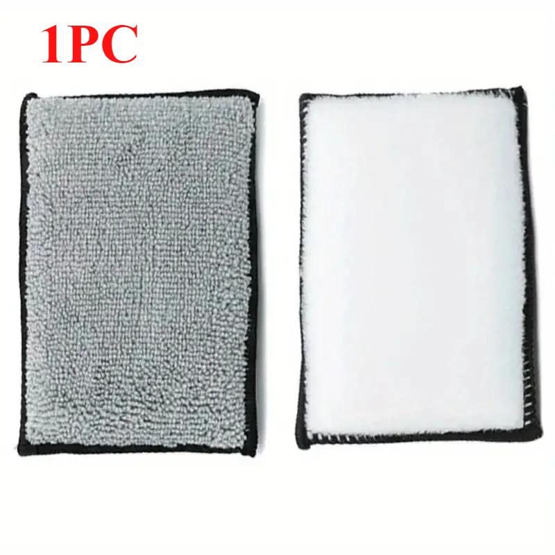 

1PC Soft Double Side Microfiber Scrubbing Sponge Car Leather Cleaning Microfiber Towel Wax Sponge Auto Detailing Tools сірий