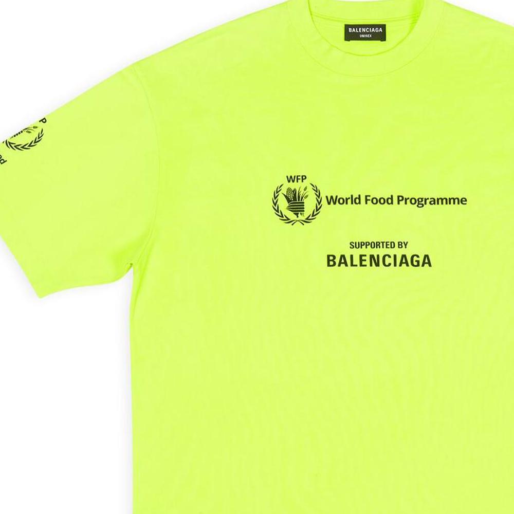 Balenciaga X WFP FW22 T Shirt Men's Neon Green 612966TMVL27110