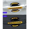 8Pcs/Set Reflective Car Door Guard Self-Adhesive Door Handle Protective Film  Driving Safety