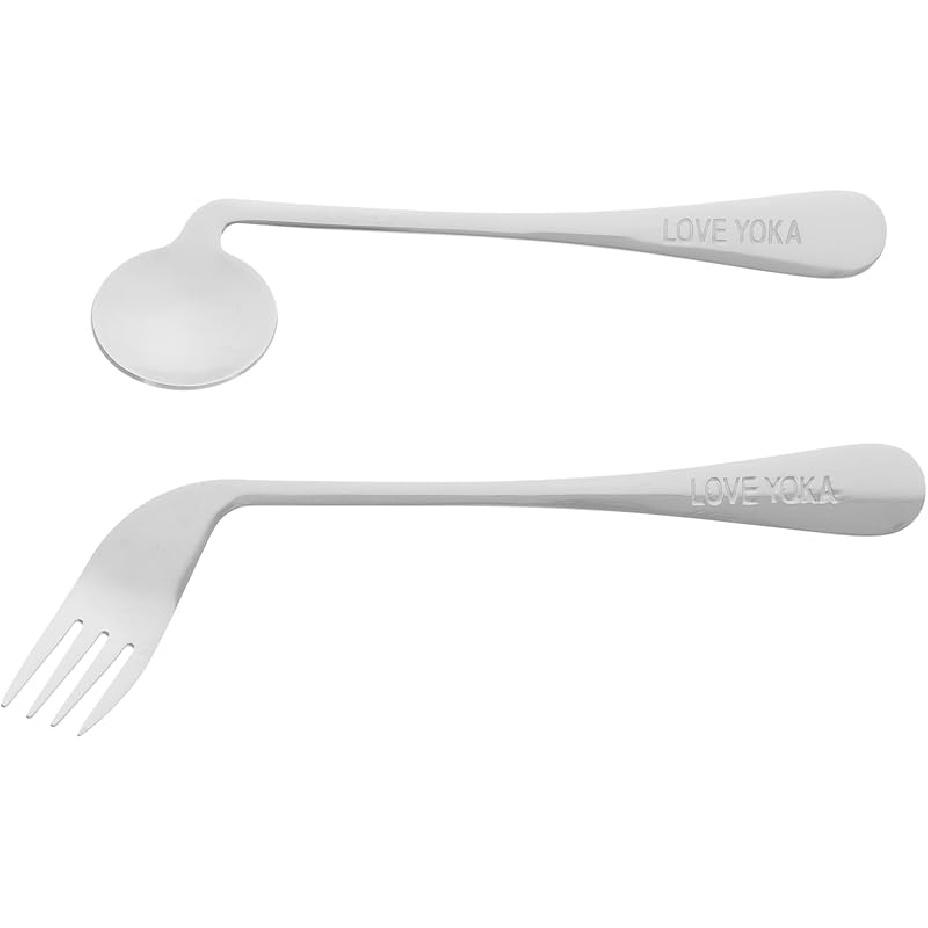 

1 Набор Адаптивных Столовых Приборов из Нержавеющей Стали для Левшей Смещенная Ложка Вилка Угловой Изогнутый Прибор Столовые Приборы для Самостоятельного Приема Пищи для Взрослых Пожилых Silver-1