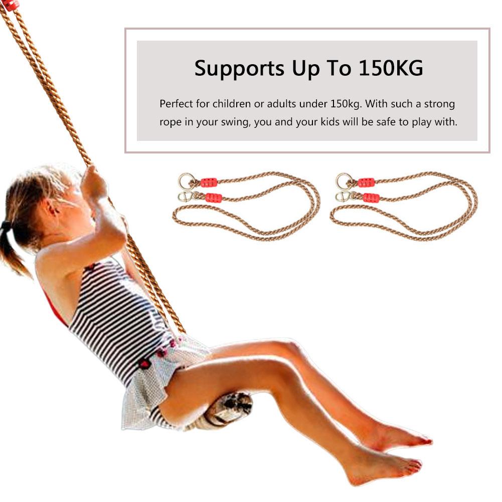 

2Pcs Adjustable Swing Ropes, 1.8m Tree Hanging Strong Ropes, Perfect for Hammock Swing Chair