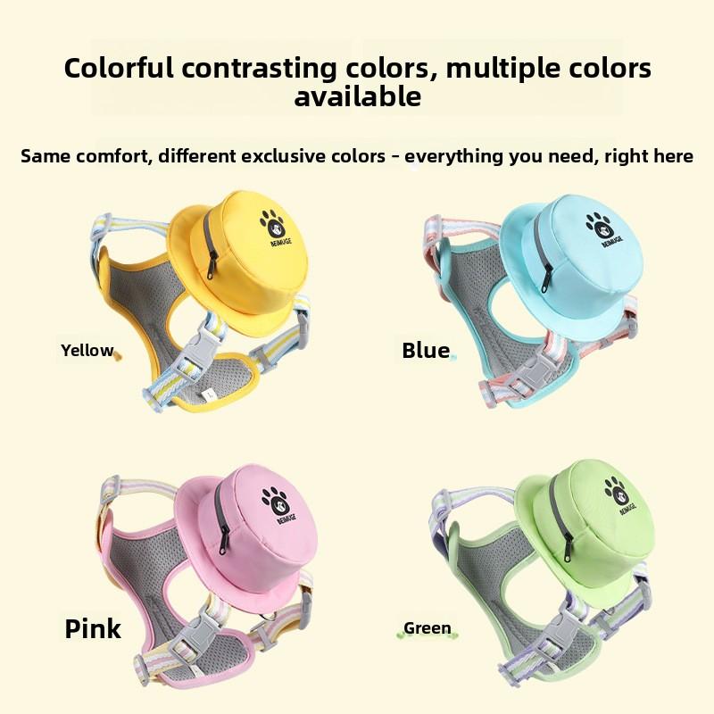 New Pet Dog Self-backpack Dopamine Leash Teddy Small and Medium-sized Dog Cat Vest Style Chest Back