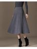 Autumn/Winter 2025 Pleated Midi Skirt - 100% Cashmere, Slimming, Solid Color, Versatile and Stylish.