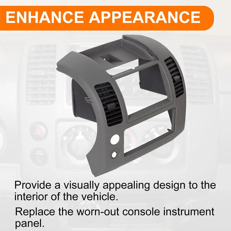 Center Dash Console Instrument Panel Cluster Lid Bezel Compatible with 2005-2020 For Nissan Frontier Replacement