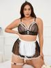 Large size maid mesh lace sexy suit