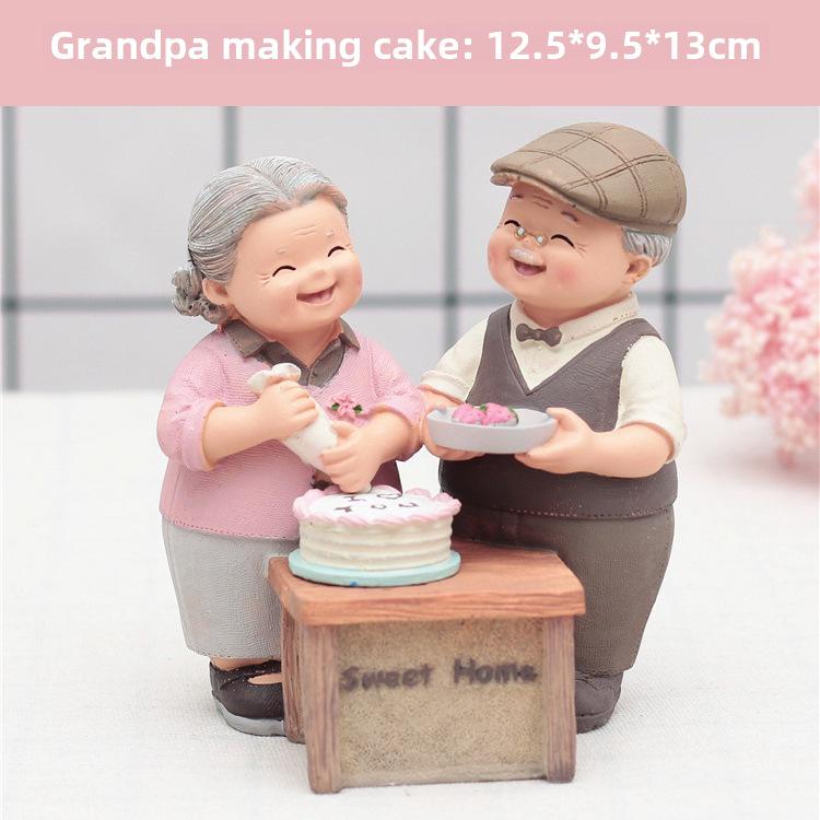 "Decor creativ pentru casă cuplu japonez în vârstă pentru nunți și cadouri - Model 935-1"