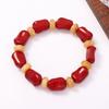 Artistic retro casual versatile bracelet irregular geometric contrasting bead bracelet trendy travel women's bracelet