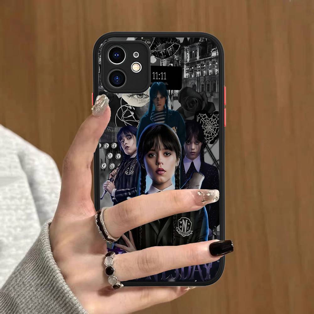 American W-WednesdayS Movie TV A-Addams Matte Transparent Phone Cover For IPhone Case 16 15 14 13 12 11 Pro Max X XS Max Plus