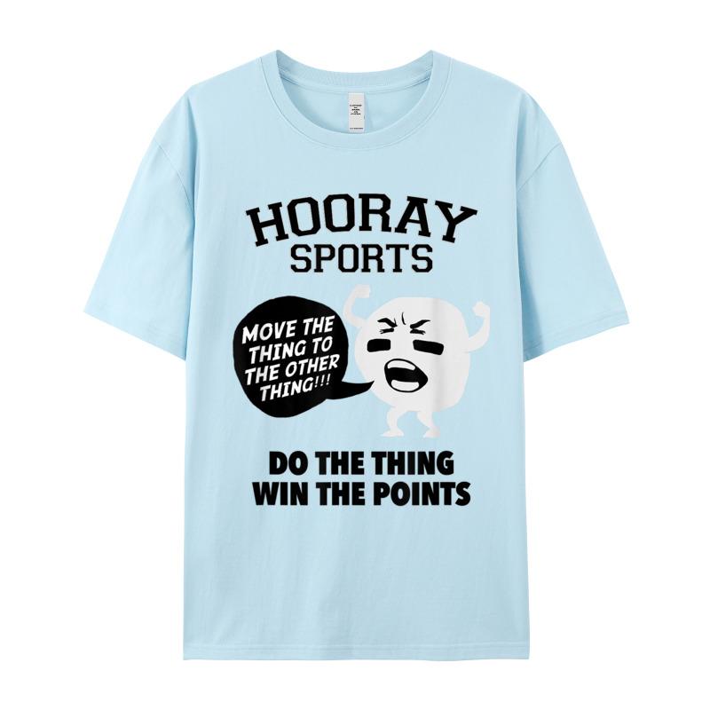 All Cotton Design Tops Tees Funky Short Sleeve Unisexs Tshirts Hooray Sports Do The Thing Slogan Christmas Tops Shirt Round Collar
