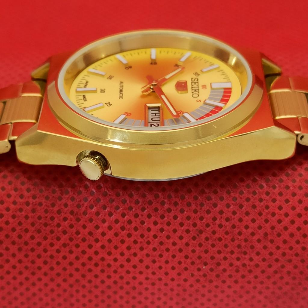 ODNOWIONY VINTAGE SEIKO 5 AUTOMATIC 6309A JAPONIA MĘSKI ZŁOTY ZEGarek a298792-2