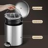 Edelstahl Müll- und Komposteimer mit Deckel & Pedal für Küche, Bad, Büro, Schlafzimmer