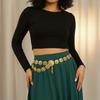 Carved Design Water-Sprinkling Festival Waist Chain Retro Metal Belt  Festival