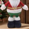Christmas Plush Doll with Retractable Legs Handmade Standing Snowman Santa Claus Plush Toy Xmas Winter Holiday Party Decoration Ornament