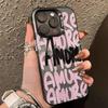 Amore-Love Pink Lettering Phone Case For iPhone 17 16 11 15 14 13 12 Pro Max XS X XR 16E 17 Air  8 7 PlusShockproof Bumper Cover